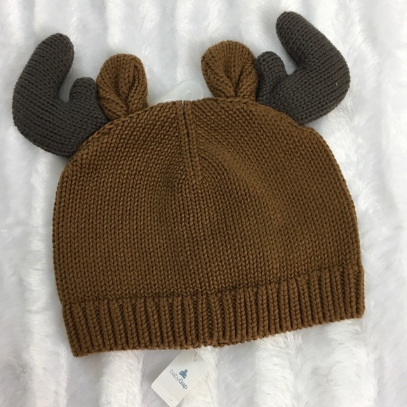 GAP Other - Gap baby deer reindeer antler knit hat 18 to 24 mo